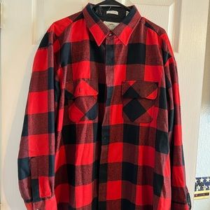 3xl red and black plaid flannel